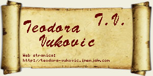 Teodora Vuković vizit kartica